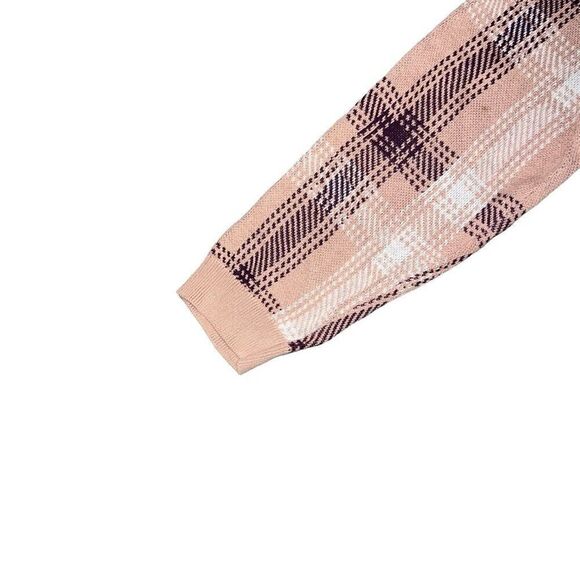 ANN TAYLOR Marled Knit White & Maroon Sweater Size M - Picture 3 of 8